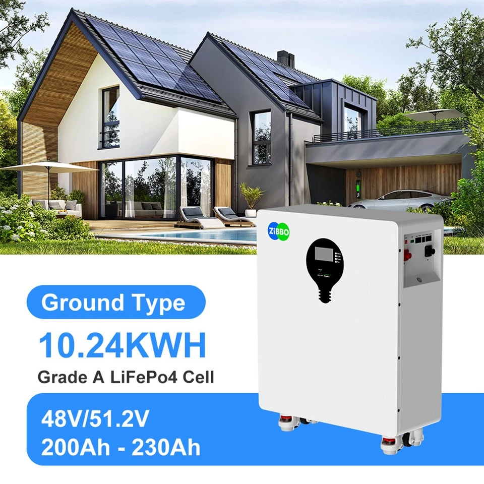 China Factory 51.2V 48V 200Ah LiFePO4 Lithium Battery Ground Type Home Energy Storage