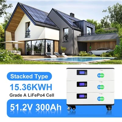 আবাসিক শক্তি সঞ্চয়স্থান 15KWH সোলার স্ট্যাকড ব্যাটারি 51.2V 300Ah দীর্ঘ জীবন চক্র